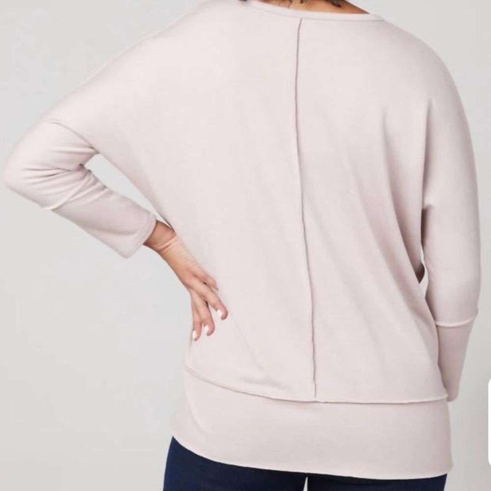 Spanx Pink Perfect Length Dolman Sweatshirt EUC with Tags Size Small - Picture 2 of 8